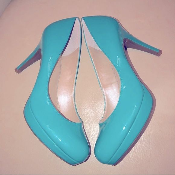 Marc Fisher Shoes - NWOT Marc Fisher Teal Patent Leather Pumps heels sz 8.5